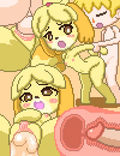Peach Pixiv37634498 Isabelle Animal Crossing