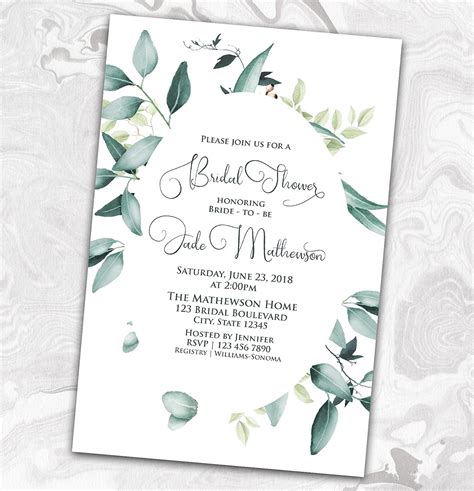 Bridal Shower Invitation Wedding Shower Oval Invite