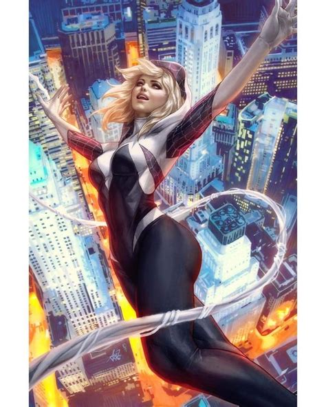 Ghost Spider 1 Variant Cover By Artgerm Spider Gwen