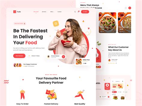 Fudo Food Delivery Landing Page 🍕 By Andika Wiraputra For One Week