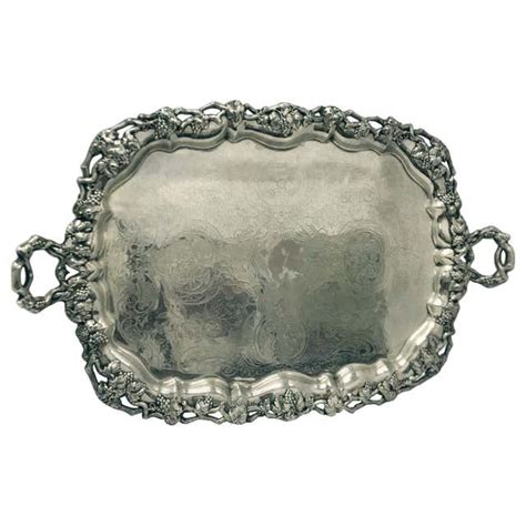 Georgian Old Sheffield Plate Rectangular French Tray 1820 At 1stdibs