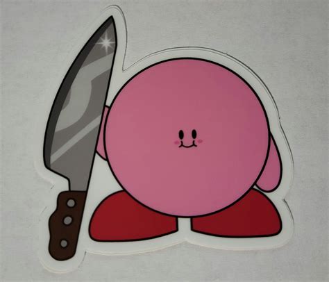 Kirby Knife Sticker Etsy