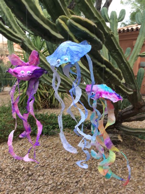 Jellyfish Coffee Filter Craft Kids Crafts By Three Sisters Free