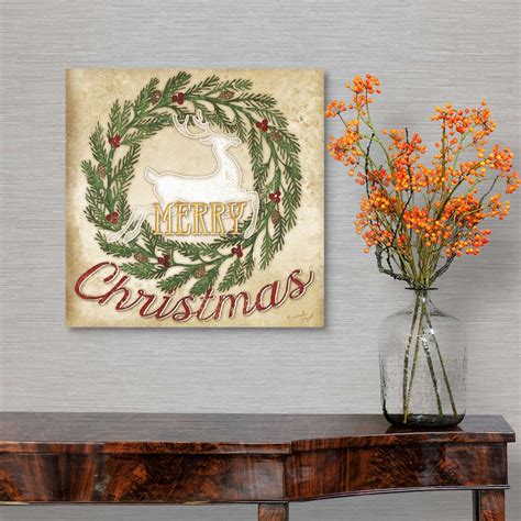 Merry Christmas Canvas Wall Art Print Christmas Home Decor Ebay