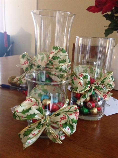 East Christmas Decorations Dollar Store Vases Ribbon And Any Color