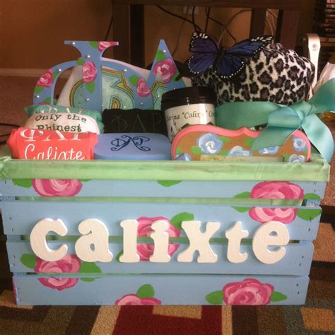 Sorority Ts For Lil Sis Crate Filled With Lots Of Goodies