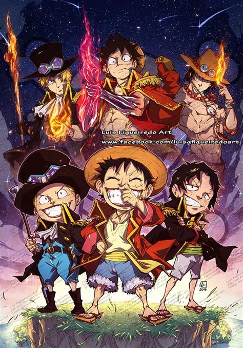 Asl Brothers Ace Sabo Luffy One Piece By