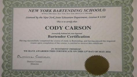 How To Get A Bartending License In Ny Bartending License Get Your
