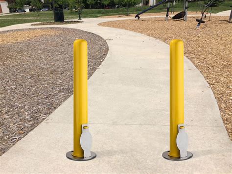 Removable Bollard With Embedment Sleeve Crowd Control Warehouse
