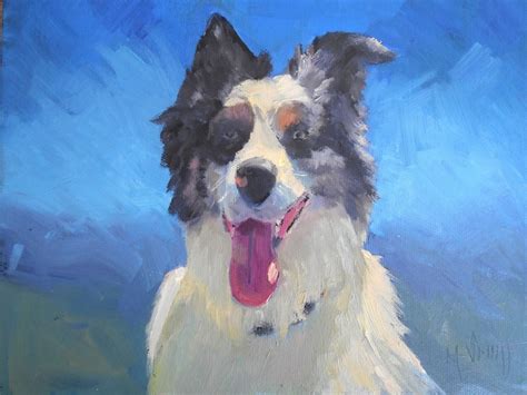 Carol Schiff Daily Painting Studio Dog Painting Pet Portrait Small