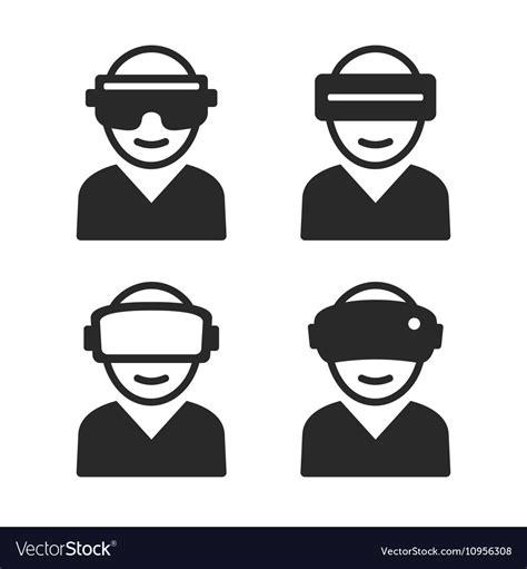 Virtual And Augmented Reality Icon Set Royalty Free Vector