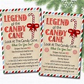 Legend of the Candy Cane Tags, Christmas Teacher Student Gifts, Jesus ...
