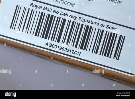 Royal Mail No Delivery Signature Or Scan Bar Code On Parcel Packaging