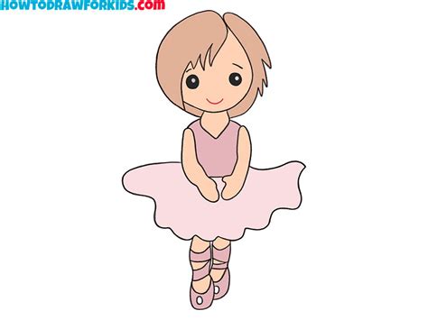 How To Draw A Ballerina Easy Drawing Tutorial For Kids
