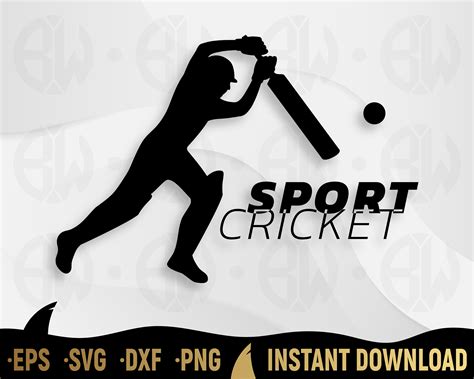 Cricket Player Svg Cut File For Cricut Silhouette Cameo Etsy