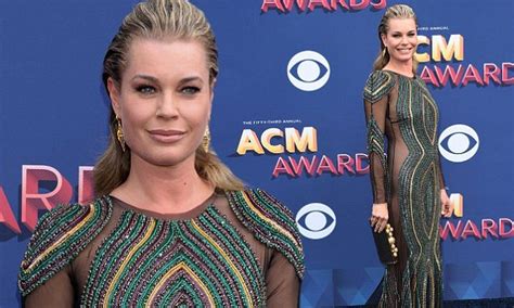 Rebecca Romijn Puts On Sultry Display In Beaded Dress At Acm Awards