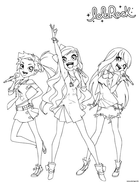 Free printable lolirock coloring pages. Coloriage Free Printable LoliRock Coloring Page - JeColorie.com
