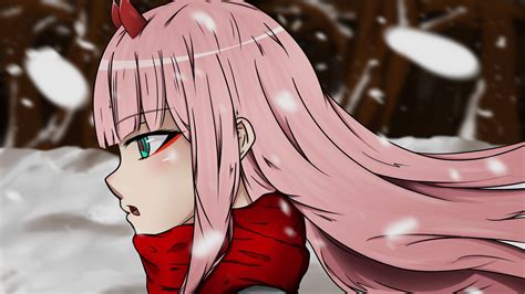 Red anime character wallpaper, zero two (darling in the franxx). darling in the franxx zero two with blur background 4k hd anime Wallpapers | HD Wallpapers | ID ...