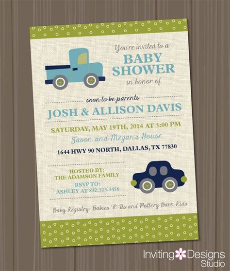 Car Themed Baby Shower Invitations Car Racing Baby Shower Invitations