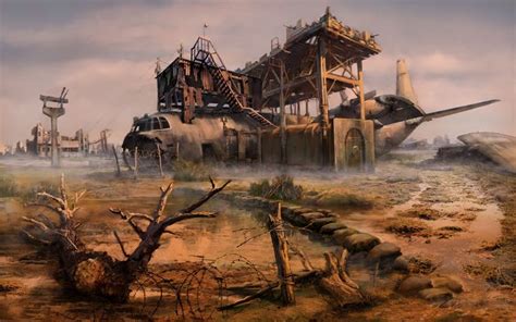 Artstation Wasteland Oleg Gorbachik Apocalypse Landscape
