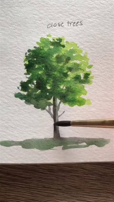 How To Paint Trees Watercolor Painting Tutorial