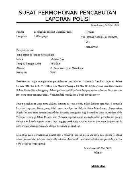 42 Info Download Format Surat Laporan Polisi Pdf Doc Zip Surat Dan