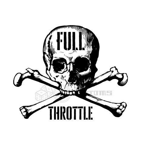 Full Throttle Skull Biker Svg Etsy