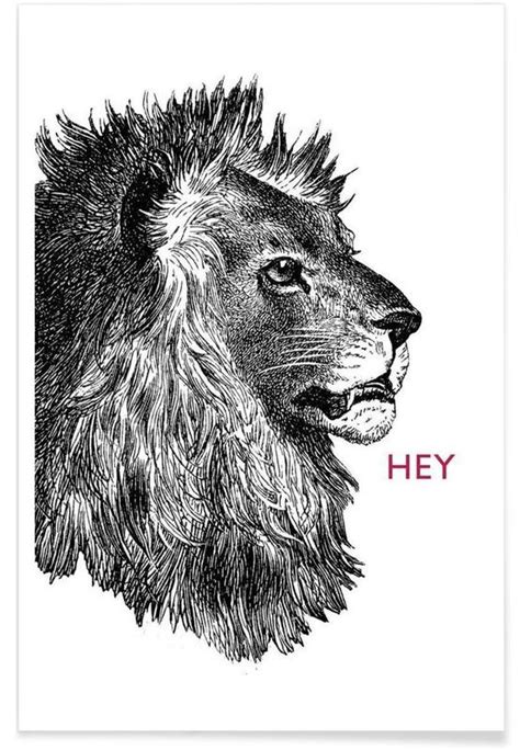 Hey Lion Poster Juniqe
