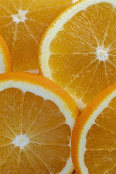 Wallpaper Of The Orange Slices Textures Pattern Close Up Stock Image