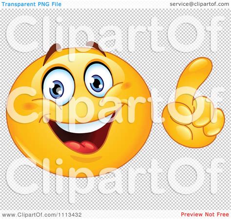 Clipart Smart Emoticon Making A Point Royalty Free Vector