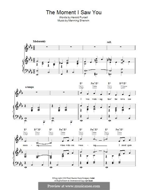 The Moment I Saw You By M Sherwin Sheet Music On Musicaneo