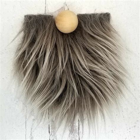 Pre Cut Gnome Beard Taupe Brown Frost Gnome Beard Faux Fur Etsy