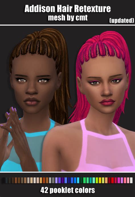 Simsworkshop Addison Hair Retextured By Maimouth Sims 4 Hairs