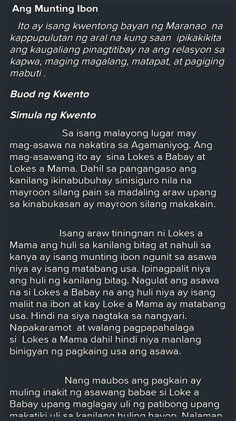 Saan Naganap Ang Kwento Ng Ang Munting Ibon Brainlyph