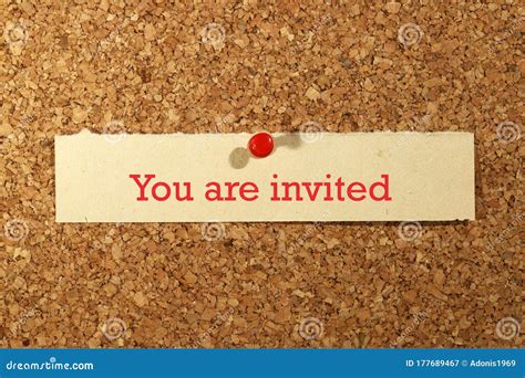 You Are Invited Word On Paper Stock Image Image Of Invitation