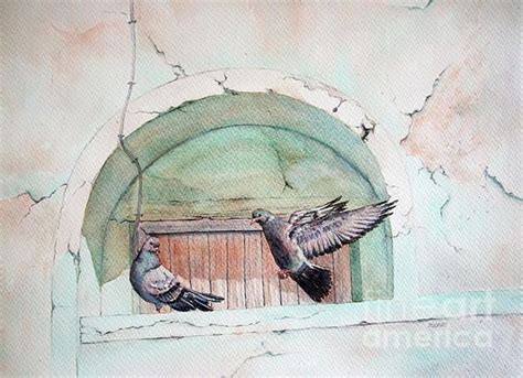 Pigeon Perch By Rebecca Davis Painting Watercolor Paintings Rebecca