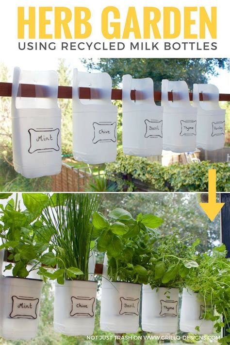 Plastic Milk Jug Planter Herb Garden For Your Kitchen Diy Herb Garden