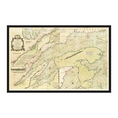 Map Of The Saint Lawrence River 1771 Canvas Print Zazzle