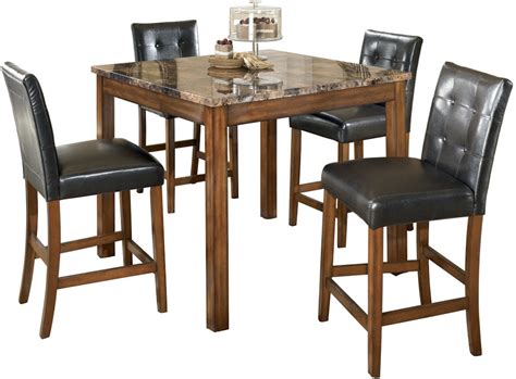 Ashley Theo Theo Counter Height Dining Table And Bar Stools Set Of 5