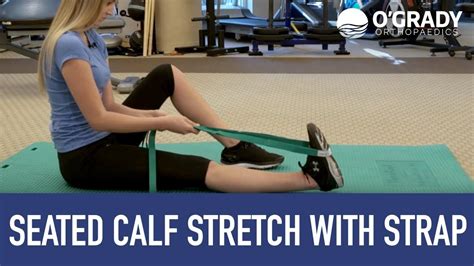 Seated Calf Stretch With Strap Youtube