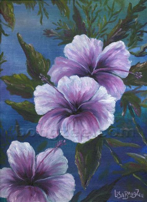 Evening Hibiscus Original Oil Painting 9x12 Art Artwork