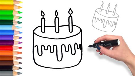 Draw this birthday cake by following this drawing lesson. Learn to draw a Birthday Cake | Teach Drawing for Kids ...