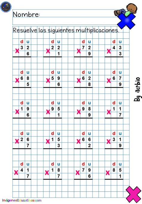 Cuadernillo Para Aprender A Multiplicar Una Y Dos Cifras