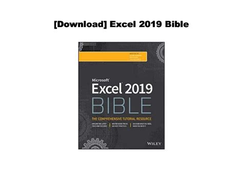Doc Excel 2019 Bible