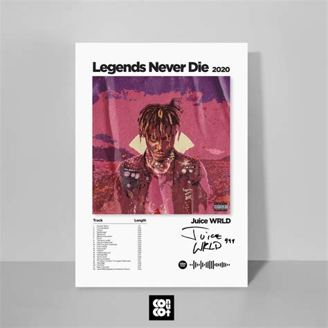 Legends Never Die Juice Wrld Album Poster Print Autograph Etsy Uk