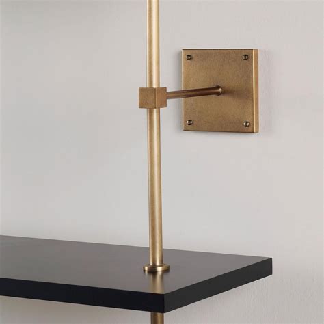 Port 68 Marais Aged Brass Wall Support Set2 Chanel Home Brass