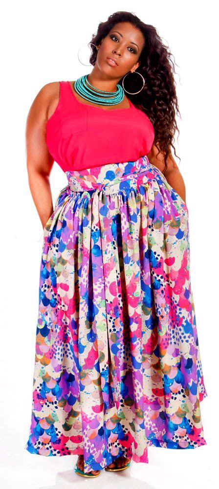 This Bold Plus Size Skirt Is Easy To Highlight With Different Top