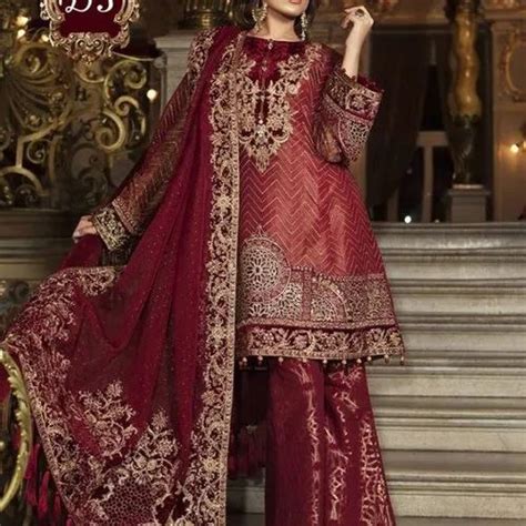 Chiffon Wedding Maria B Mbroidered Original Pakistani Suits Maria B