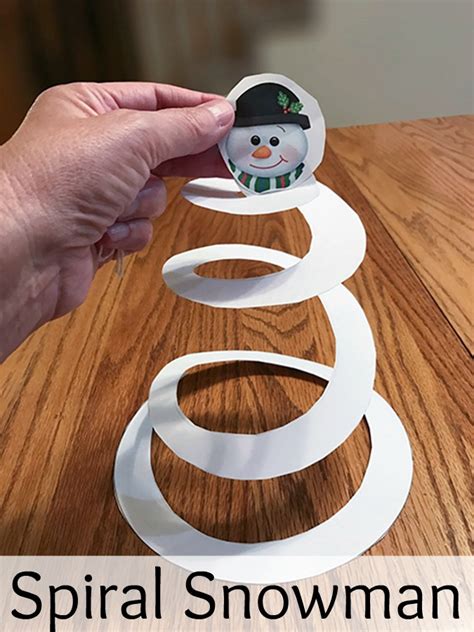 We have holiday craft projects perfect for grown ups, and a few christmas crafts for kids for when it's too cold to play outside. Spiral Snowman Craft - Grandma Ideas