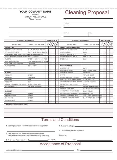 11 Best Free Printable Cleaning Business Forms Artofit